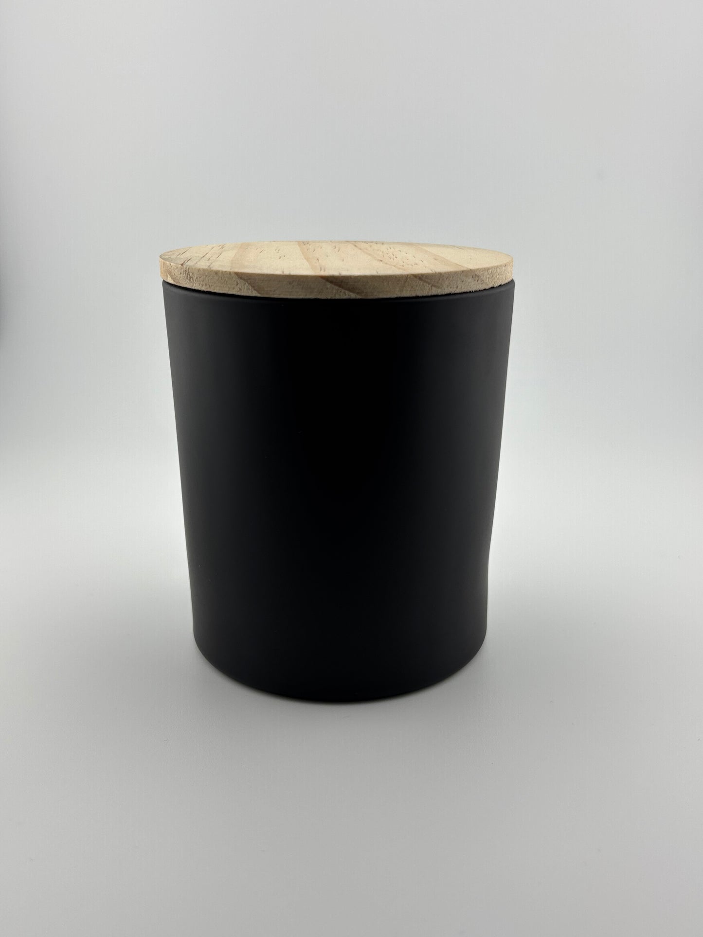 14oz Matte Black With Wood Lid