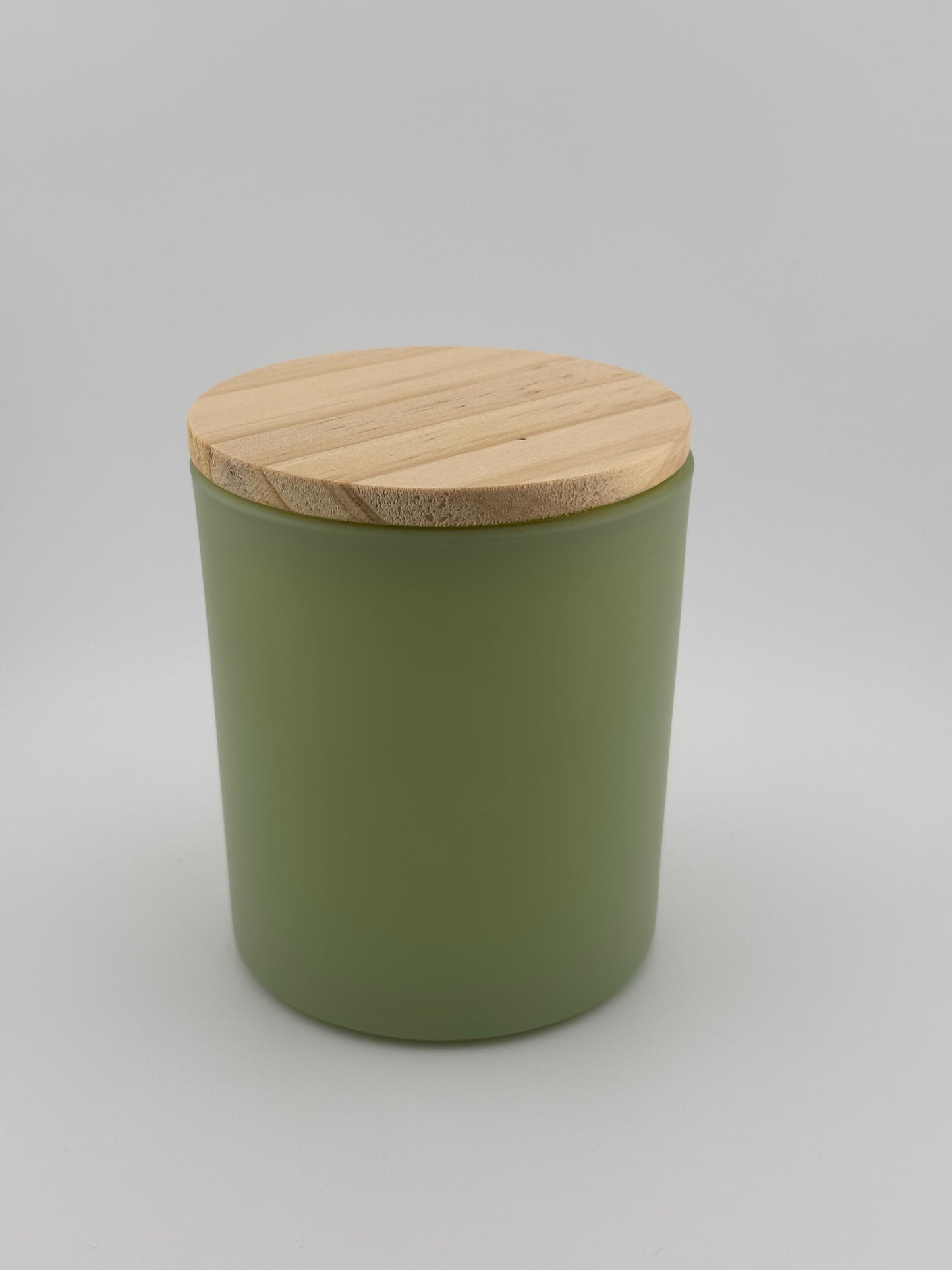 9oz Matte Mint Green With Wood Lid