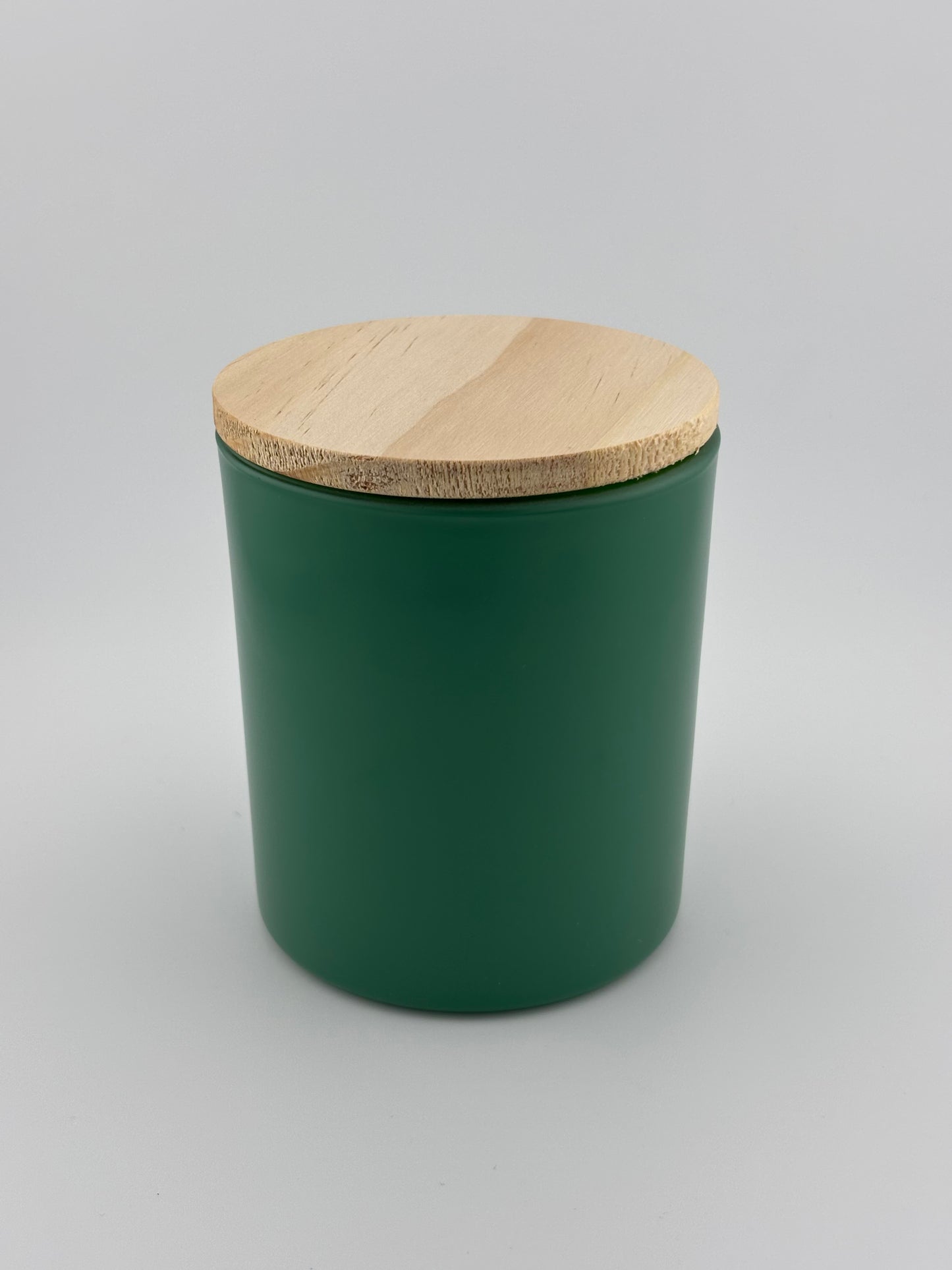 9oz Matte Forrest Green With Wood Lid