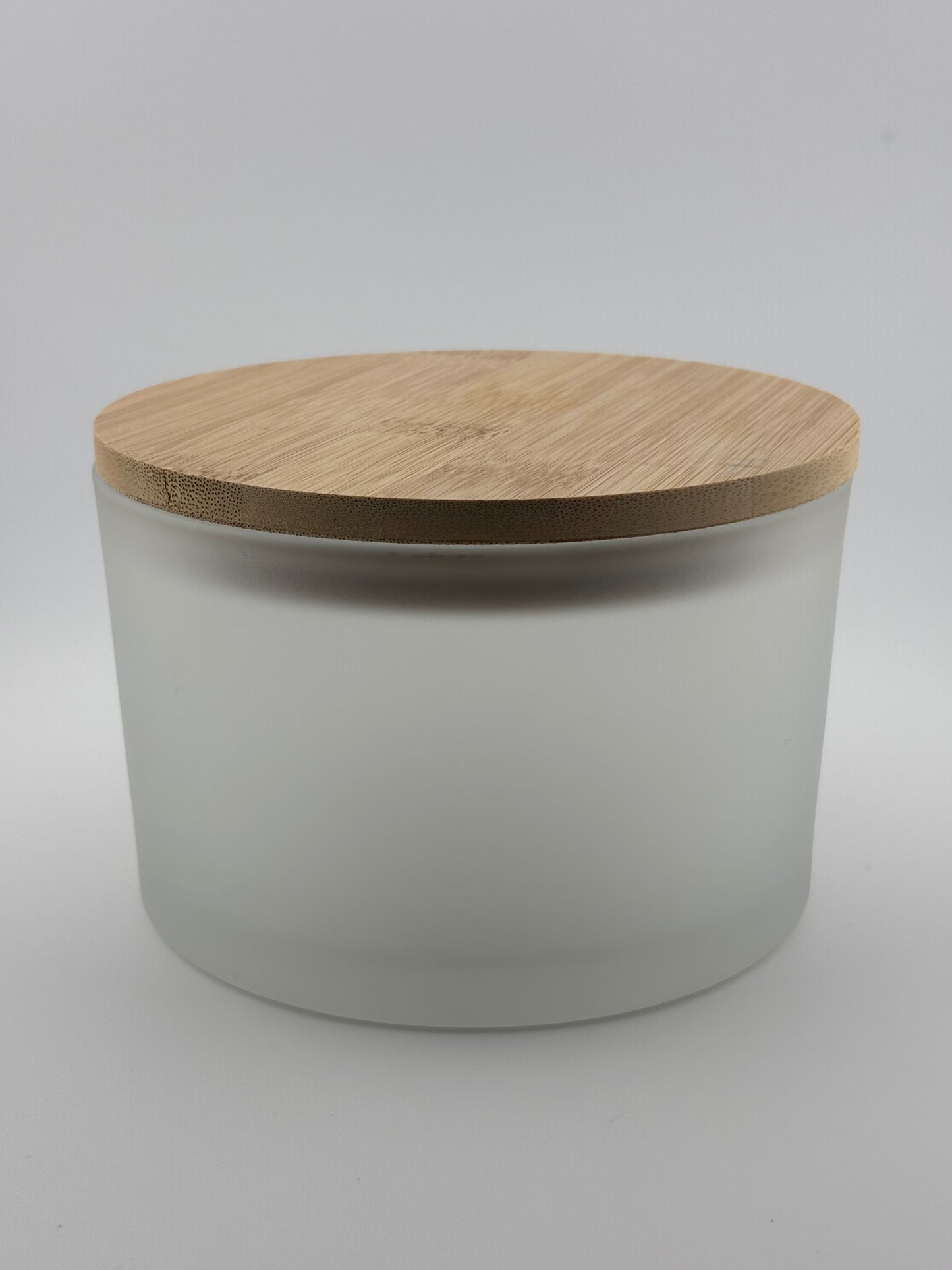 24oz White Frosted Bamboo Lid
