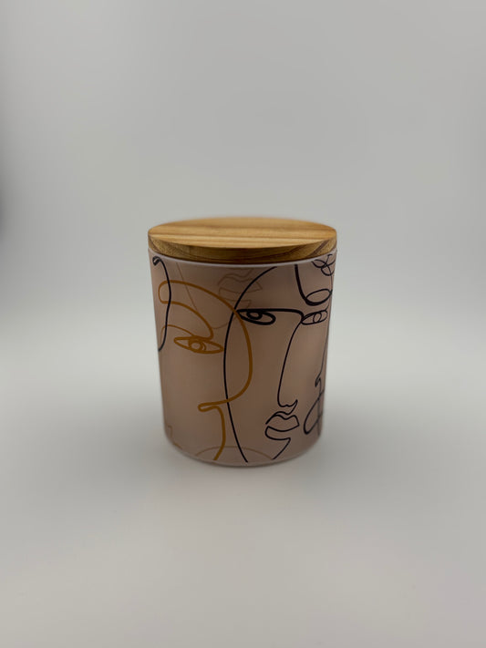 8oz Matte Brown With Wood Lid