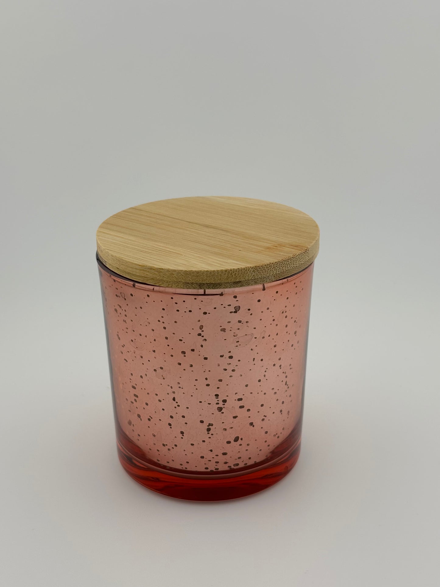 8oz Pink Speckle With Bamboo Lid