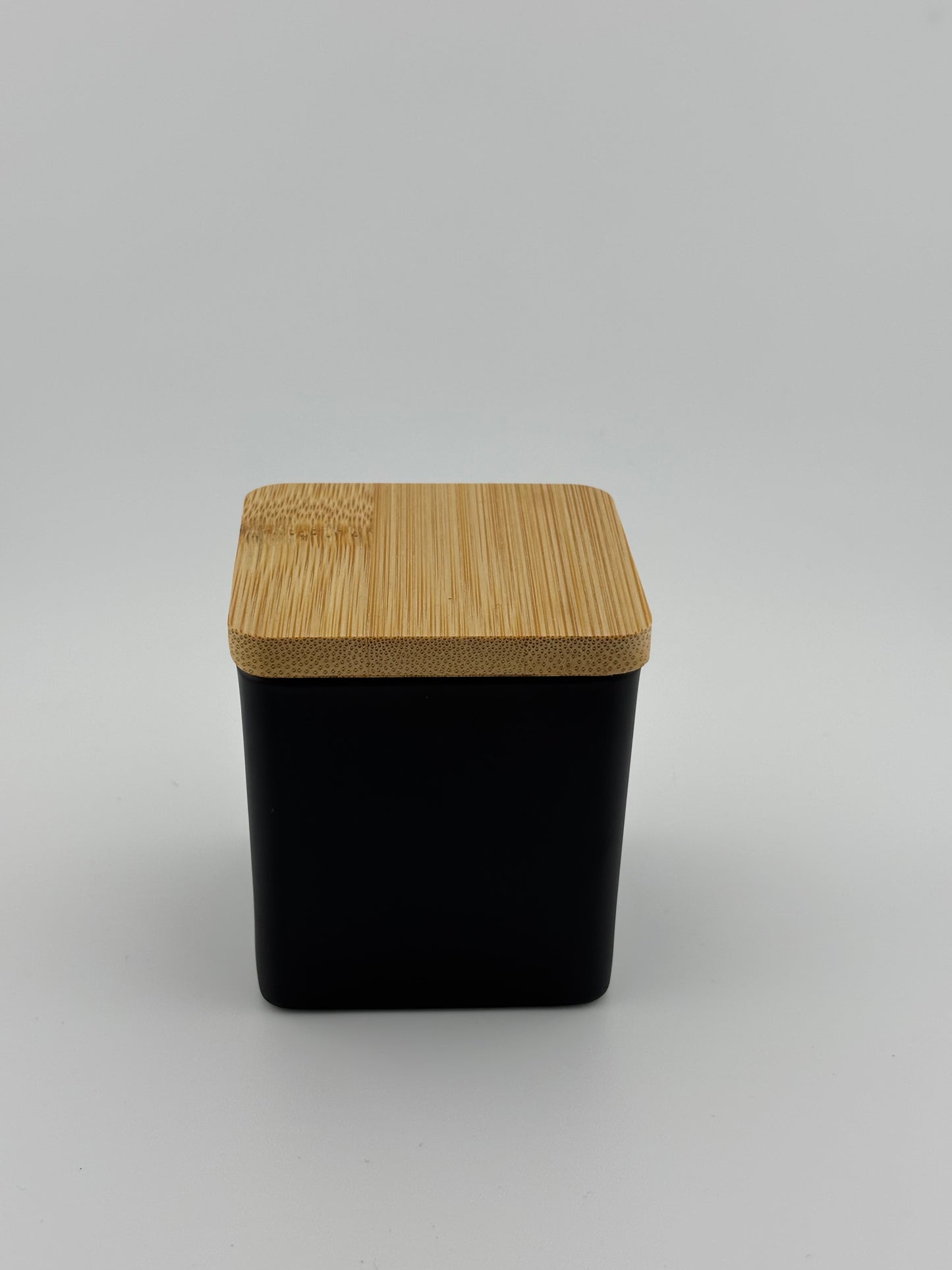 3oz Square Matte Black With Bamboo Lid