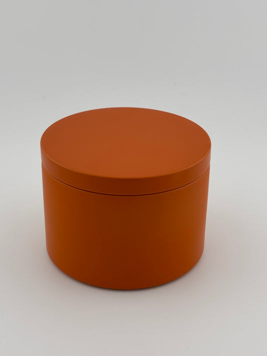 8oz Matte Orange With Metal Lid