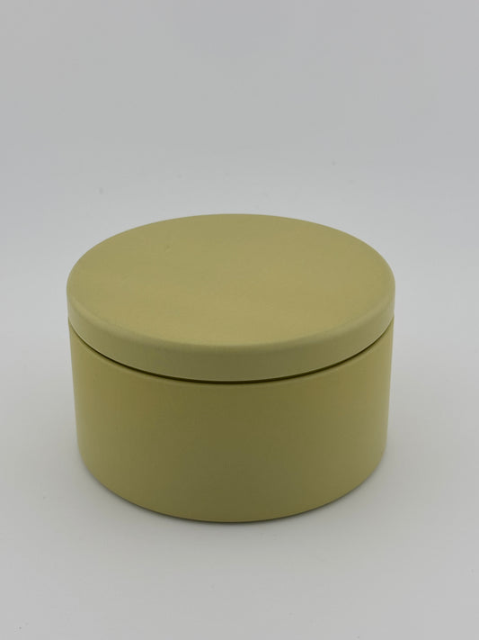 8oz Mustard Yellow Tin With Metal Lid