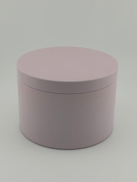 14oz Pastel Pink Tin With Metal Lid
