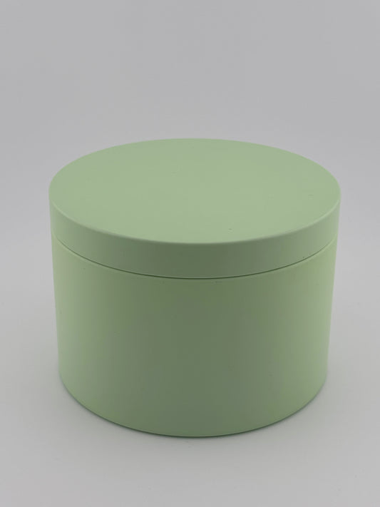 14oz Pastel Green Tin With Metal Lid