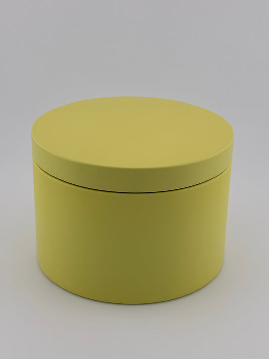 14oz Pastel Yellow Tin With Metal Lid